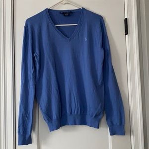Blue Ralph Lauren V Neck Sweater